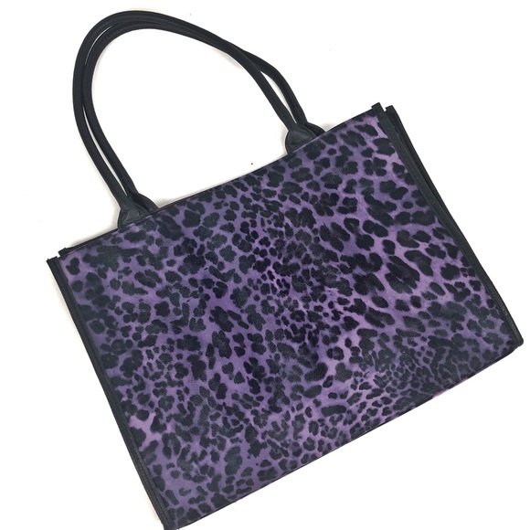 Neiman Marcus Handbags - NEIMAN MARCUS Purple Leopard Print vinyl tote Neiman Marcus Handbags - NEIMAN MARCUS Purple Leopard Print vinyl tote